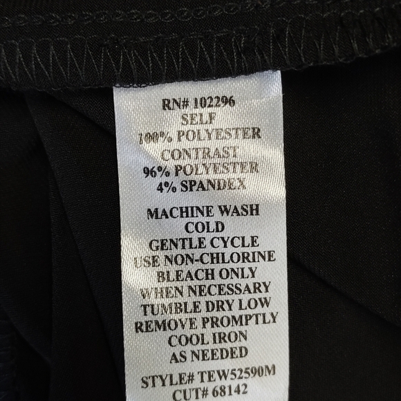 Connected Apparel Black White Striped Full-length Overlay Dress Size 6 NWT - Picture 10 of 10